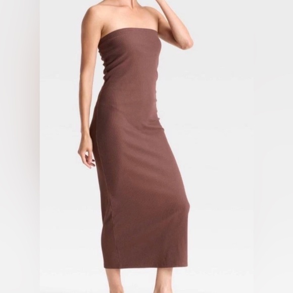 a new day Dresses & Skirts - Brown Strapless Dress